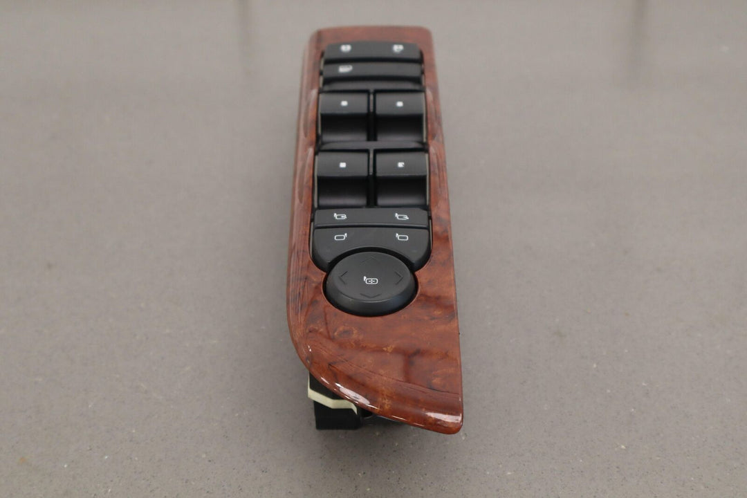 07-13 GMC Sierra Crew Cab Driver Left Master Window Switch Woodgrain Bezel