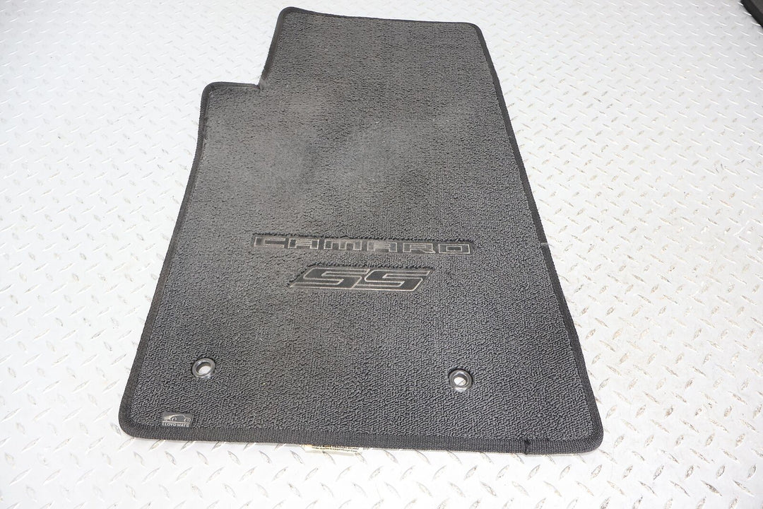 10-15 Chevy Camaro SS Pair LH & RH Cloth Front Floor Mats (Black AFM W/ SS Logo)