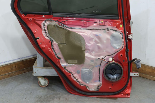 08-15 Mitsubishi Lancer EVO X Rear Left Door W/Glass (Rally Red P26) See Photos