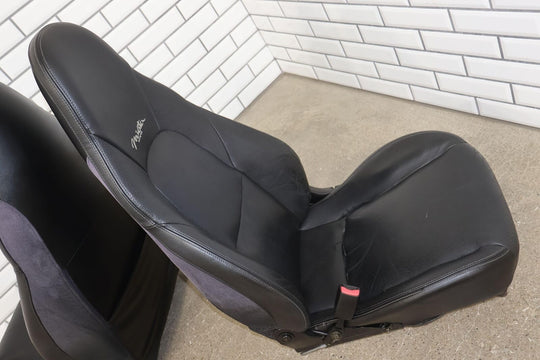 2002 Mazda Miata Pair LH&RH Leather Special Edition Seats (Black) Worn