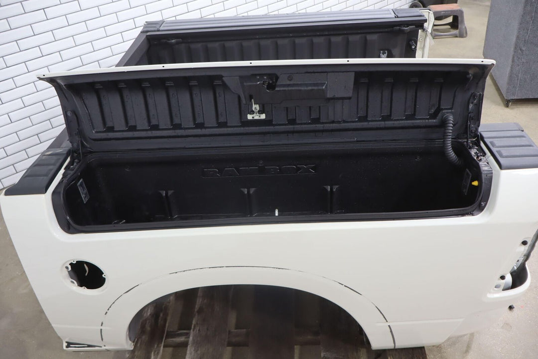 09-18 4th Gen Ram 1500 Crew Cab 5'7" Bed Box OEM (Pearl White PWQ) W/ Ram Boxes