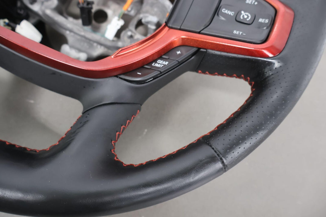 19-21 Ram 1500 Rebel OEM LEather Steering Wheel W/ Switches (Red/Black XR)