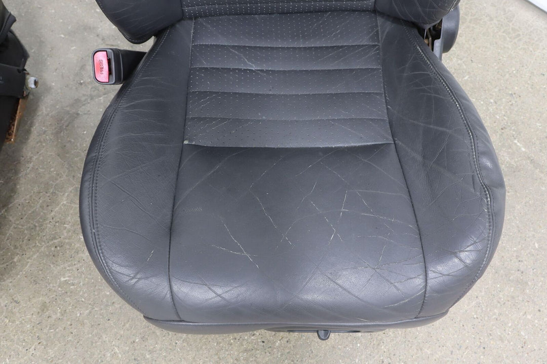 99-04 Ford Mustang Cobra Convertible Leather Seat Set (Front/Rear) Dark Charcoal