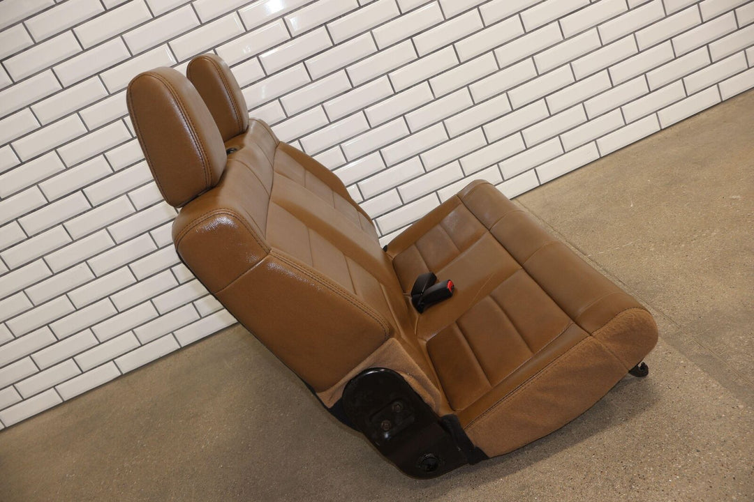 12-14 Jeep Wrangler Rubicon JK 2DR Rear Leather Seat (Dark Saddle XV) See Photos