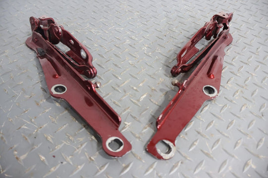 08-23 Dodge Challenger Pair LH & RH Hood Hinges OEM (Octane Red PRV)