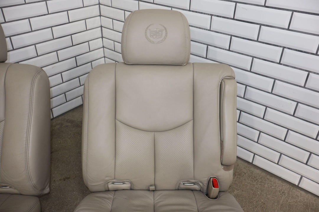 03-06 Cadillac Escalade Short WB 2nd Row Leather Seat Set (Shale 152) Mild Wear