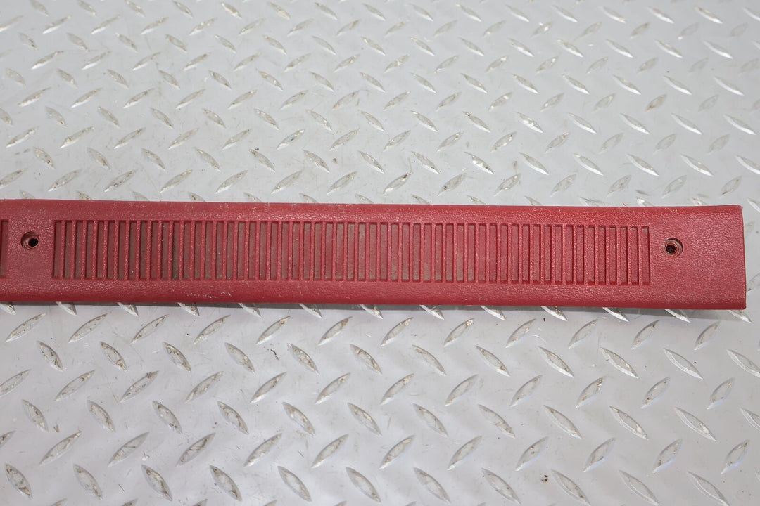 89-93 Ford Mustang Convertible Interior Door Sill Entry Plates (Red)