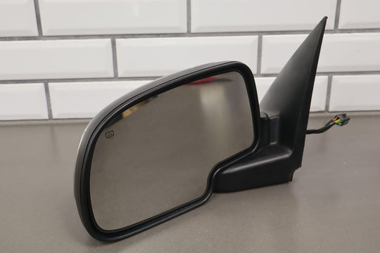 99-02 Chevy Silverado Left Driver Chrome Power Heated Door Mirror