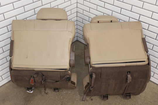 1996-1997 Lexus LX450 Land Cruiser Pair Rear 2nd Row Leather Seats (Beige LC43)