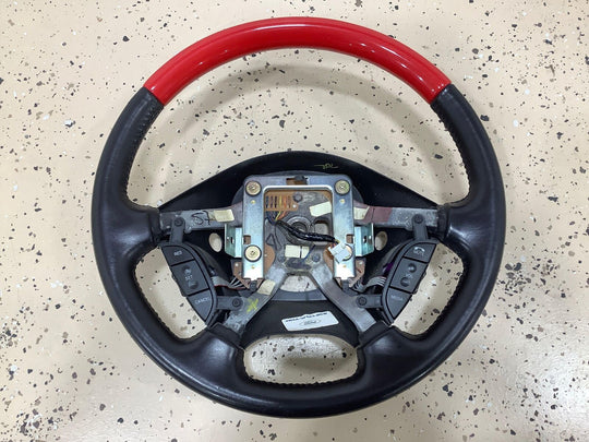 02-03 Ford Thunderbird Leather Steering Wheel (Colorado Red/Black) See Notes