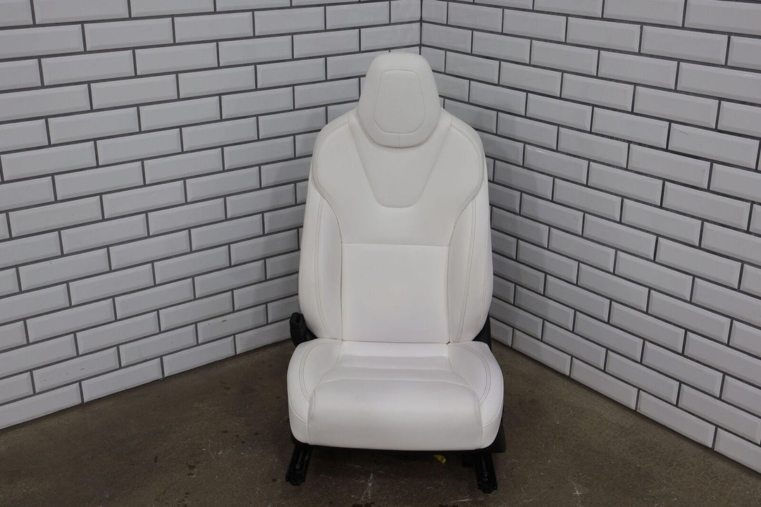 16-20 Tesla Model X Pair LH&RH Front Leather Heated Seats (White UWT) Tested