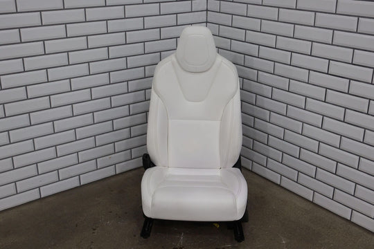 16-20 Tesla Model X Pair LH&RH Front Leather Heated Seats (White UWT) Tested