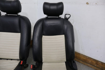 02-05 Ford Thunderbird OEM LH&RH Leather Bucket Seats Set (Black/White) Tested