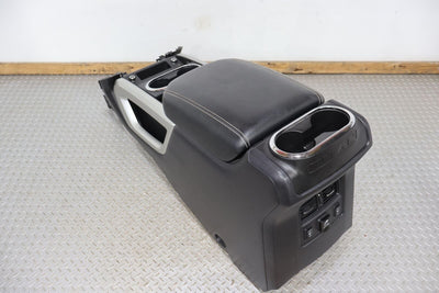 16-22 Nissan Titan XD Pro-4x Floor Center Console W/Lid (Black G) Good Latch