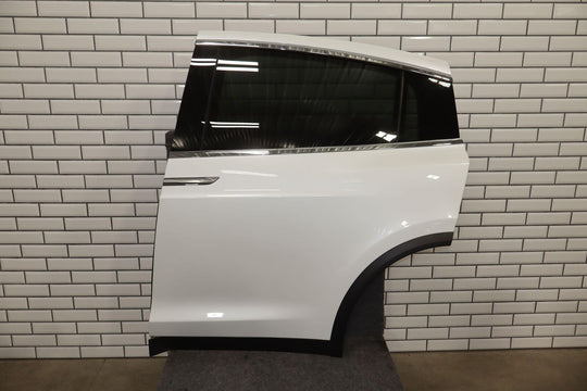 16-20 Tesla Model X Rear Left LH Door W/Glass (Pearl White PPSW) See Photos