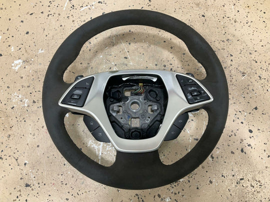 15-17 Corvette C7 Z51 OEM Steering Wheel W/ Controls (Black/Gray Stitch)