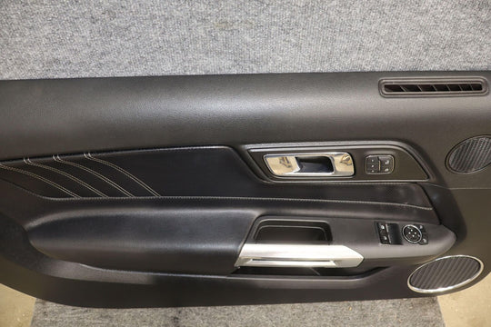 2015-2023 Ford Mustang Driver Left Interior Door Trim Panel (Black Leather)