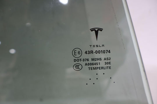 12-20 Tesla Model S Rear Right RH Door Window Glass (Self Tint) Glass Only