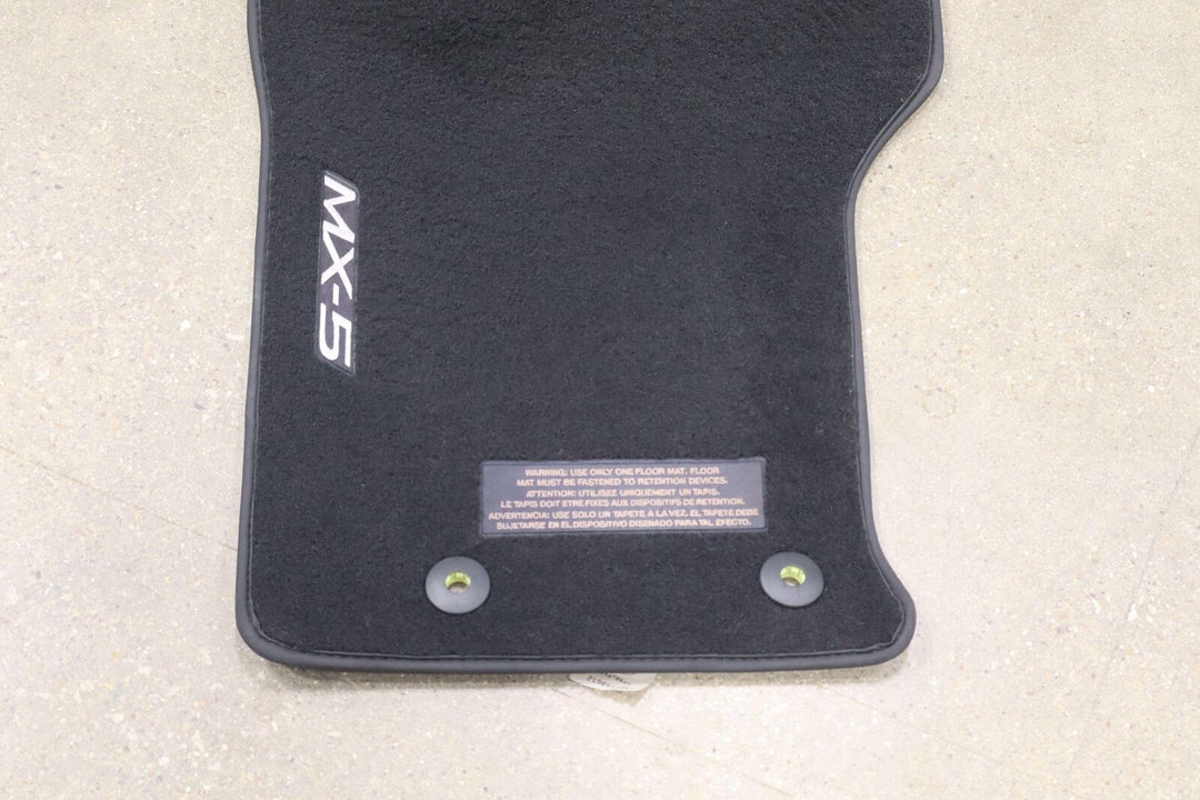 2016-2023 Mazda Miata MX-5 Embossed Cloth Floor Mats (Black) Mild Wear