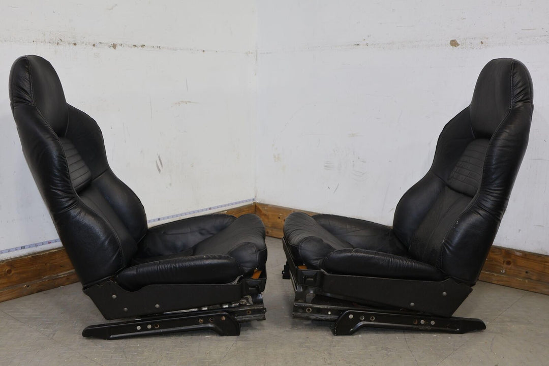 94-96 Chevy C4 Corvette Front LH&RH Leather Seat Set (Black) OEM Power Tested