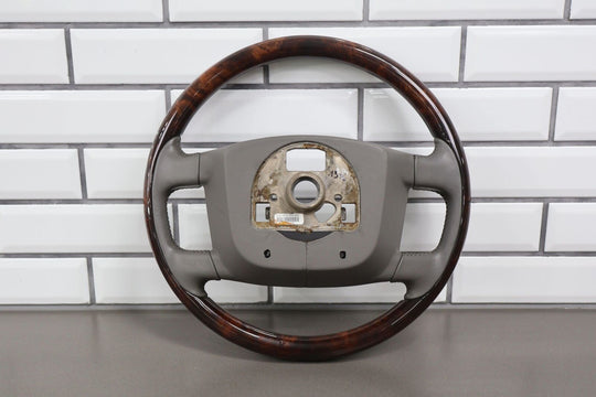 06-12 Bentley Flying Spur Leather Steering Wheel (Gray/Woodgrain) OEM Worn