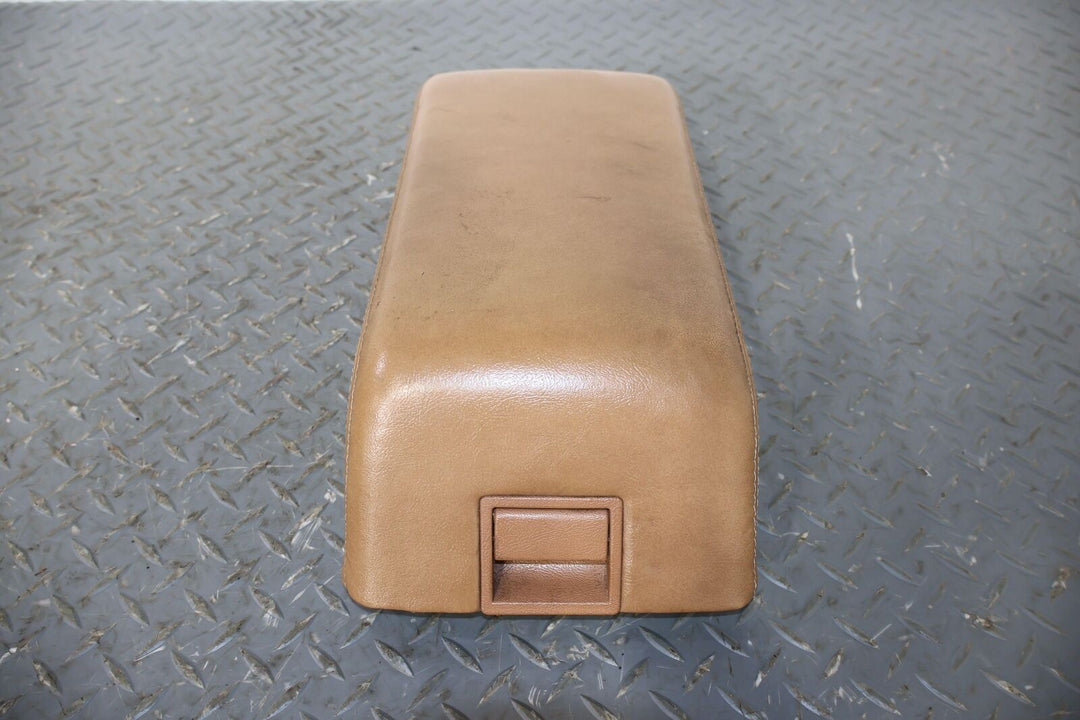 88-91 Buick Reatta Leather Console Lid Arm Rest (Beechwood 66i) Good Latch