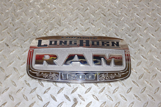 11-18 Ram 1500 RH Passenger Door Laramie Longhorn Chrome Emblem Badge Nameplate