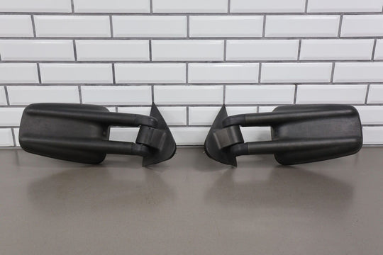 99-06 Chevy Silverado Sierra Pair Manual Folding Door Mirrors (Textured Black)