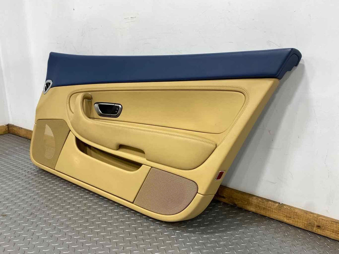 04-10 Bentley Continental GTC Right RH Front Door Trim Panel (Saffron/Blue)Notes