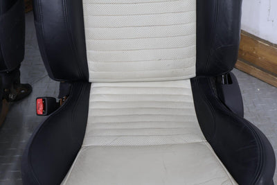02-05 Ford Thunderbird OEM LH&RH Leather Bucket Seats Set (Black/White) Tested