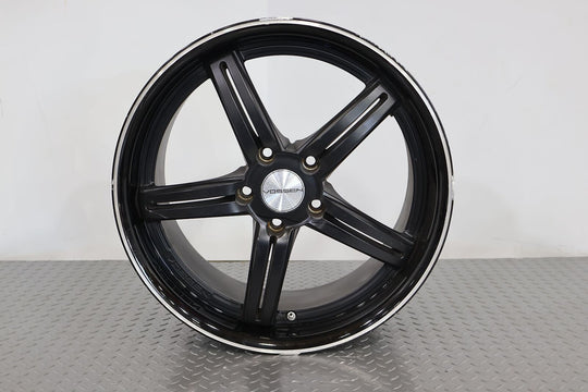 C6 Corvette Vossen VVS087 ET58 19x9.5" Single Wheel RIm (Black/Silver) Curb Rash