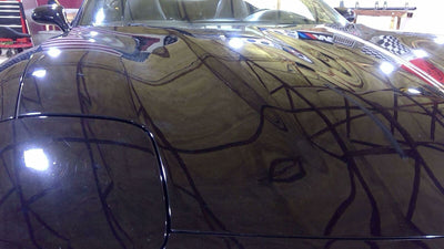 97-04 Chevrolet Corvette Black 41U Fiberglass Hood - Damaged