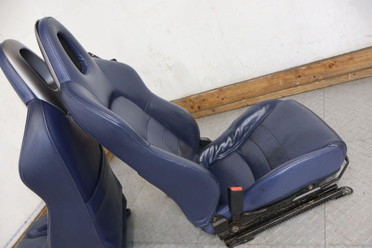 04-05 Honda S2000 Pair LH&RH Leather Manual Seats Set (Blue Type C) See Photos