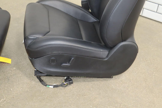 2016-2018 Tesla Model S Next Gen Black Leather/Ventilated Front Seats (Black)