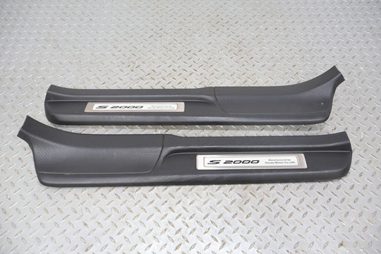 00-03 Honda S2000 AP1 Pair LH & RH Interior Door Sill Entry Plates (Black)