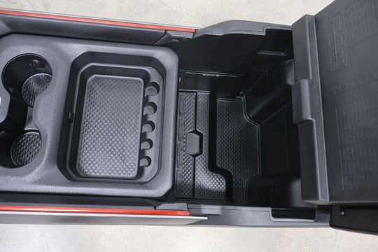 19-22 Ram 1500 Rebel Crew Cab Center Floor Console (Black / Red Trim) W/ Lid