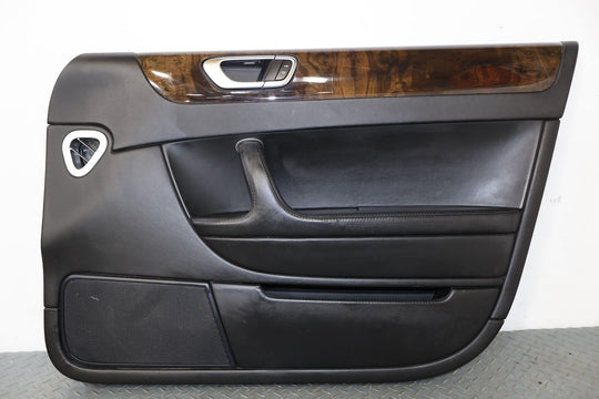 06-12 Bentley Flying Spur Front Right Door Trim Panel (Black Leather/Woodgrain)