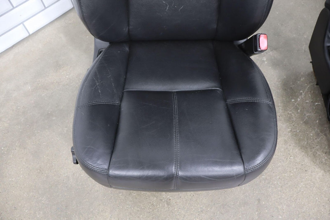 2012-2013 Chevy Silverado Crew Cab Complete Black Leather Seat Set with Console