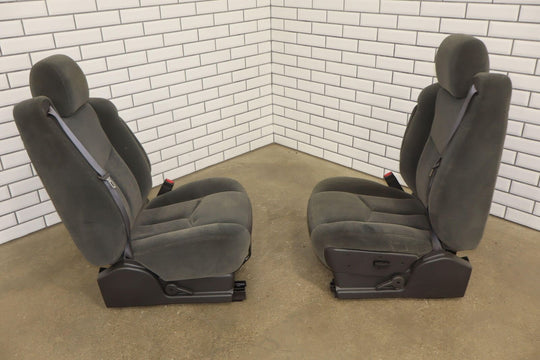 03-07 Chevy Silverado Sierra Extended Cab Charcoal Cloth Seat Set (Front/Rear)