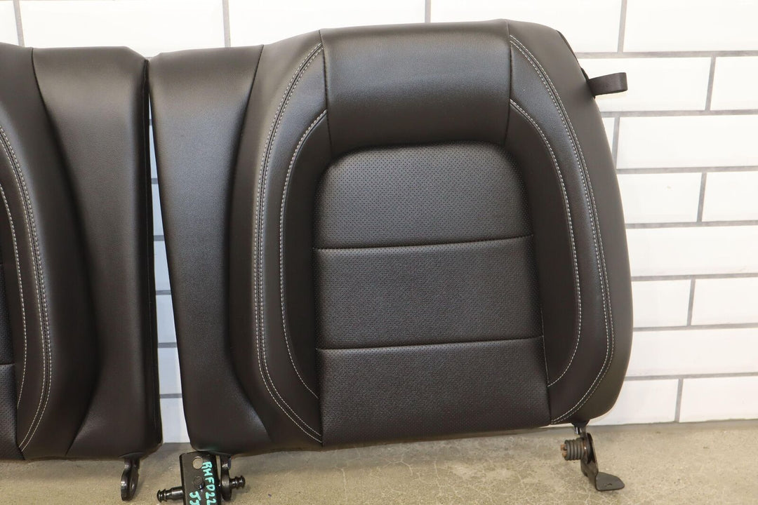 2015-2017 Ford Mustang GT Leather Heated/Ventilated Seat Set (Front/Rear) Black