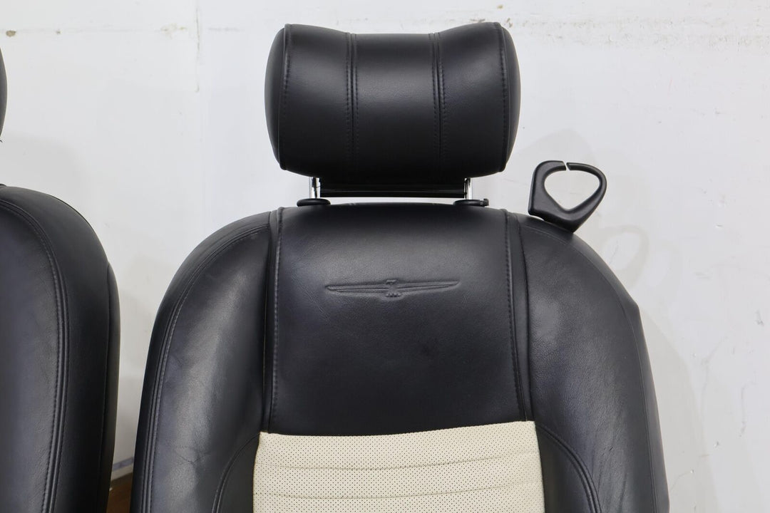 02-05 Ford Thunderbird OEM LH&RH Leather Bucket Seats Set (Black/White) Tested