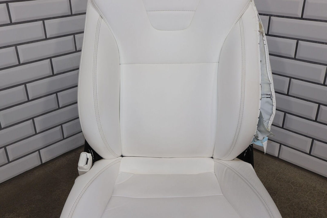 16-20 Tesla Model X Front Left Power Leather Seat (White) For Parts Or Repair