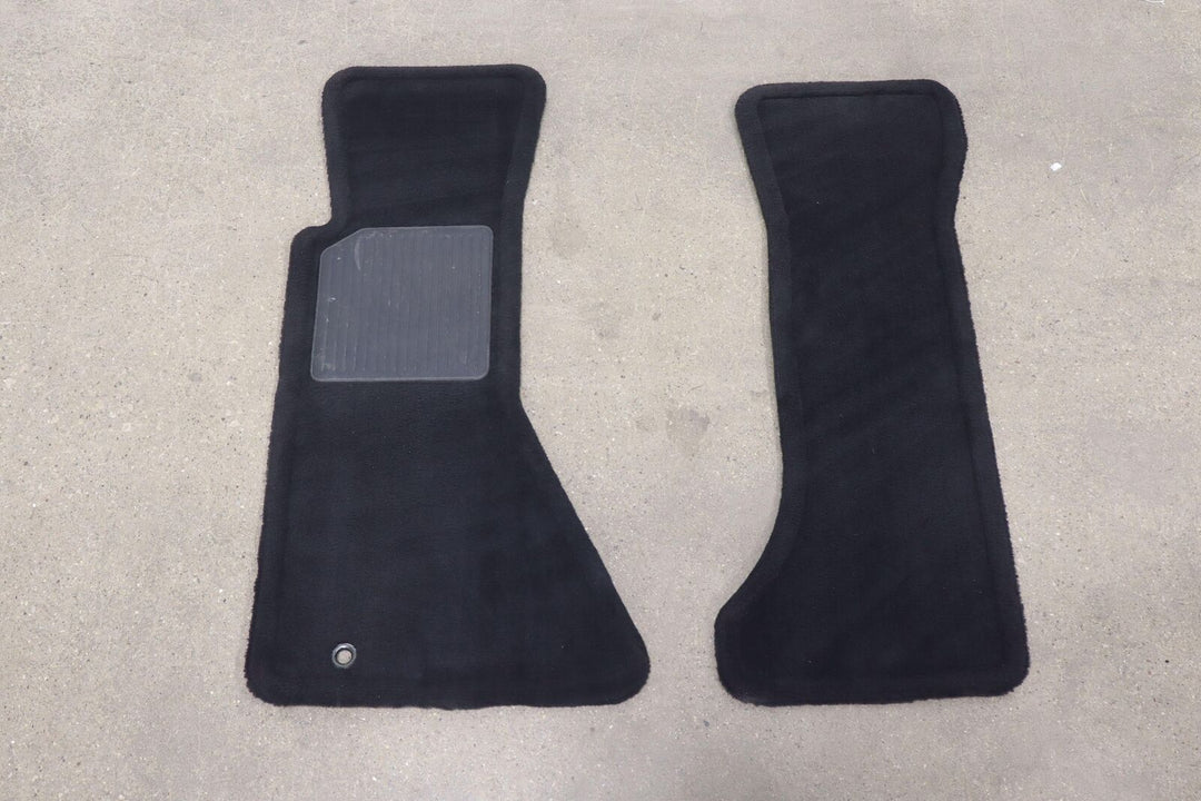 90-96 Chevy C4 Corvette Pair LH & RH Cloth OEM Floor Mats (Black 193) Mild Wear