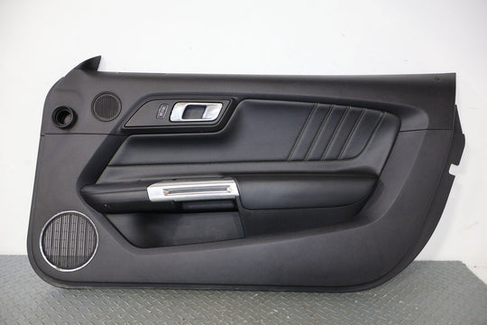 15-20 Ford Mustang GT Right Interior Door Trim Panel (Ebony 41/ Aluminum Trim)