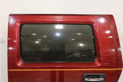 03-09 Hummer H2 Rear Left LH Door W/ Glass (Red Metallic 72U) See Photos