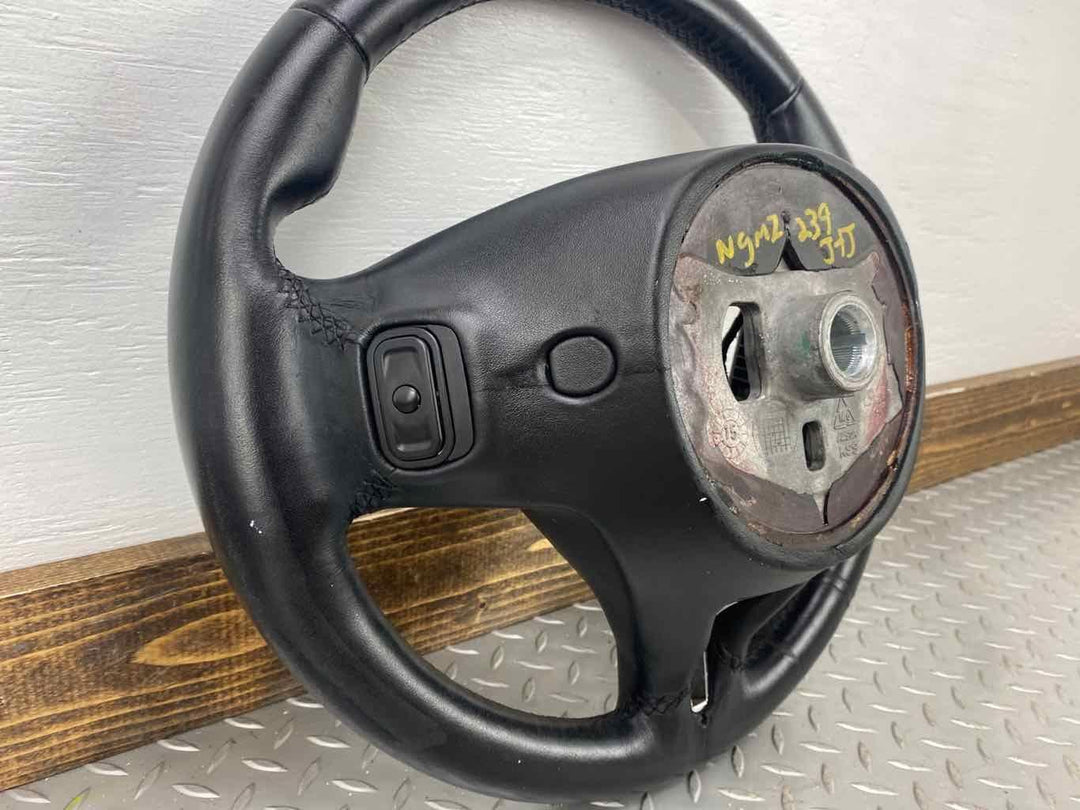 14-17 Maserati Ghibli Leather Steering Wheel W/ Switches (Black/Silver Trim)