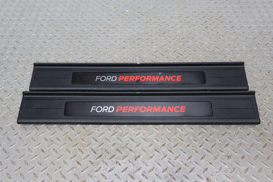 15-17 Ford Mustang Pair LH&RH Ford Performance Sill Plates (Ebony W1) See Photos