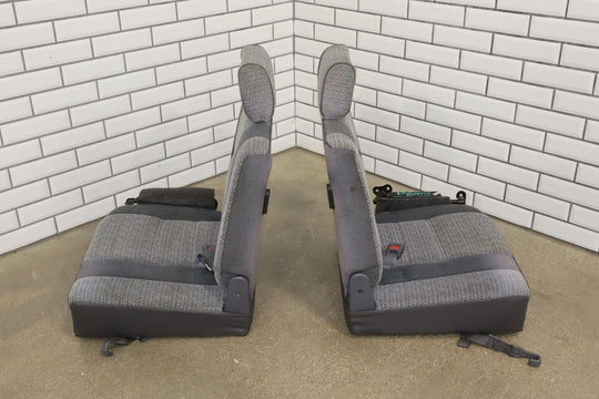 1992 Toyota Land Cruiser Pair LH&RH 3rd Row Cloth Seat (Gray FD10) LH Side Tears