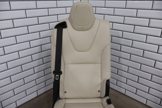 16-20 Tesla Model X Rear 2nd Row Right RH Leather Seat (Cream & Black)