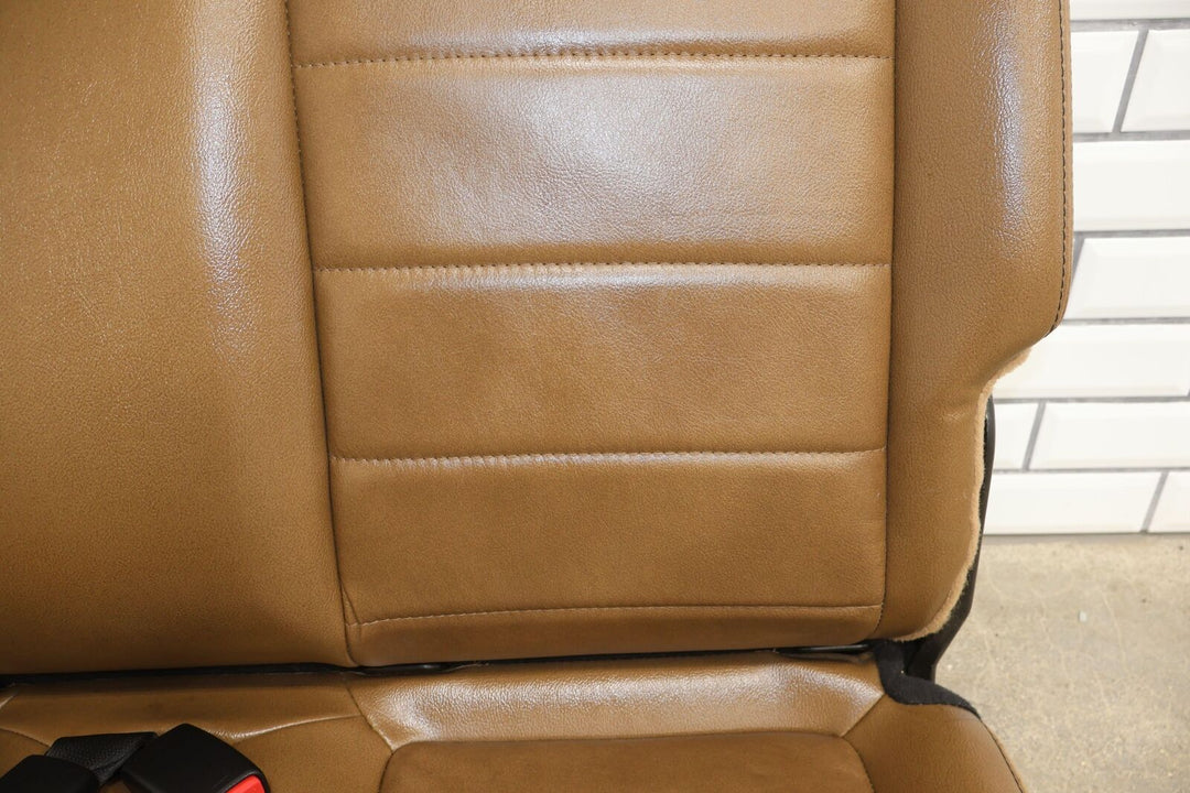 12-14 Jeep Wrangler Rubicon JK 2DR Rear Leather Seat (Dark Saddle XV) See Photos